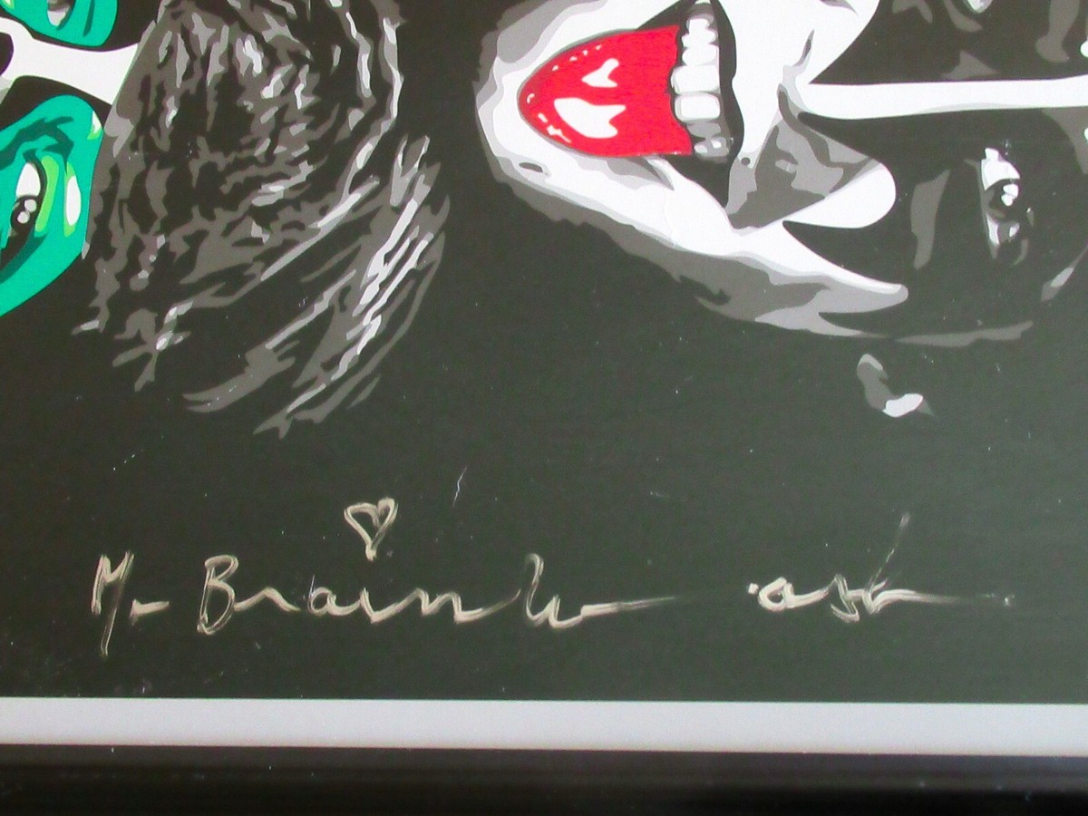 Mr Brainwash Hand Signed Kiss The Beatles Offset Lithographic