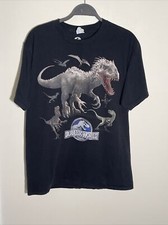 Jurassic World Indominus Rex Raptor Run Shirt Dinosaur Tee Size Large Black
