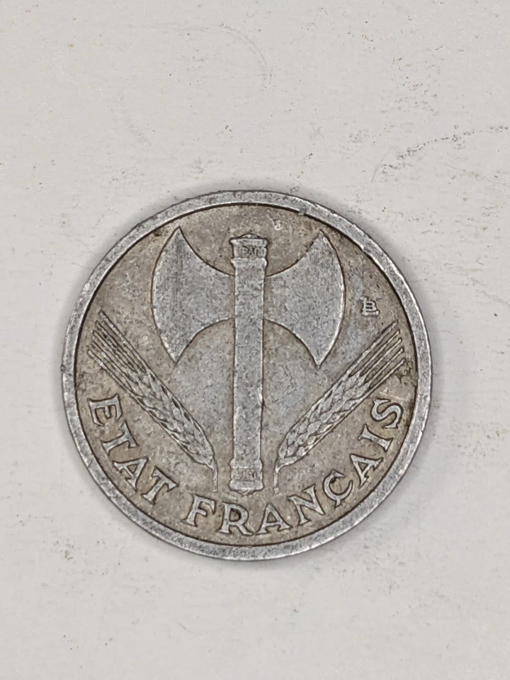 Moneda de aluminio de 50 céntimos de Francia 1942 - KM 914 Foto 2 de 2