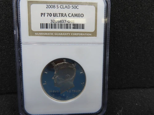 2008 S Clad NGC PF 70 Ultra Cameo Half Dollar (Bin 4)