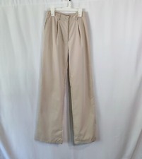 PrettyLittleThing Dress Pants Womens Size 2 Beige High Rise Plated Front Zipper