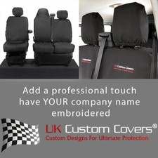 Renault Master (2010-2024) Front Seat Covers With Split Base Embroidery 669 Bem