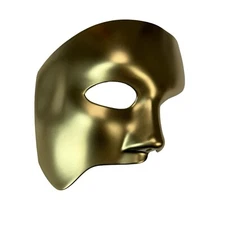 Gold - Phantom of the Opera Half Face Men Masquerade Mask Costume Prom Party