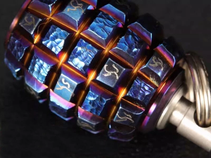 EDC Titanium Alloy Knife Lanyard Bead Parachute Cord DIY Clean Ear Wax Tool - Image 4 of 4