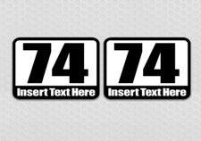 CUSTOM TEXT MAGNETIC RECTANGLES NUMBER KIT