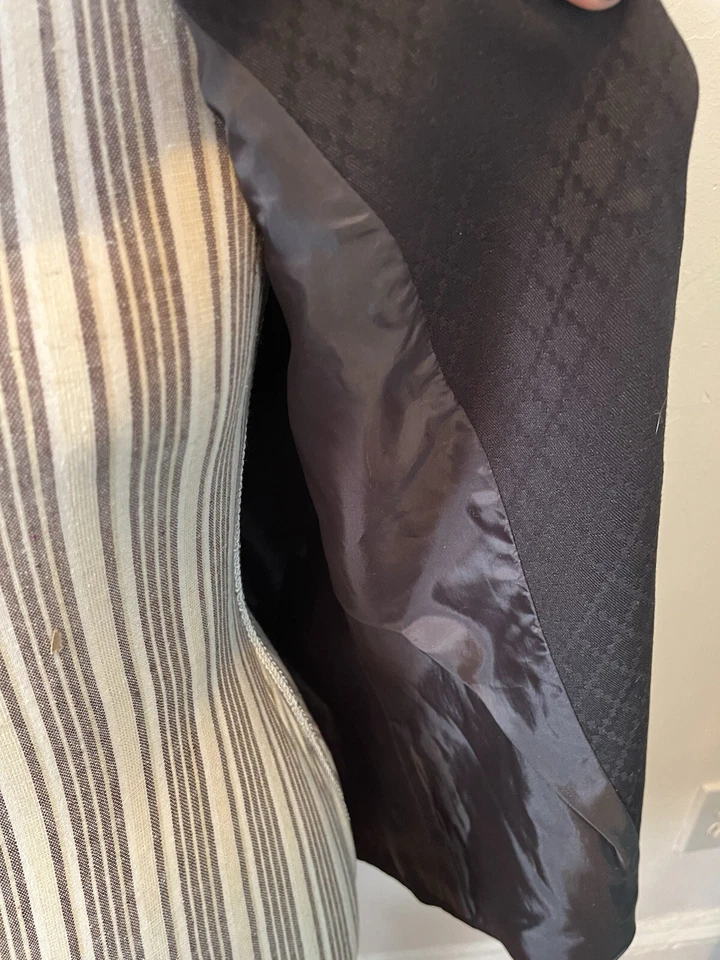 Blazer Tahari Arthur S. Levine Negro Diamante Vintage Ajuste y Acampanado Talla 10 Foto 4 de 4