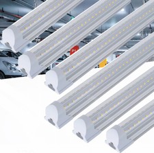 6 Pack 4FT LED Shop Light T8 Linkable Ceiling Tube Fixture 24W Daylight 6000K