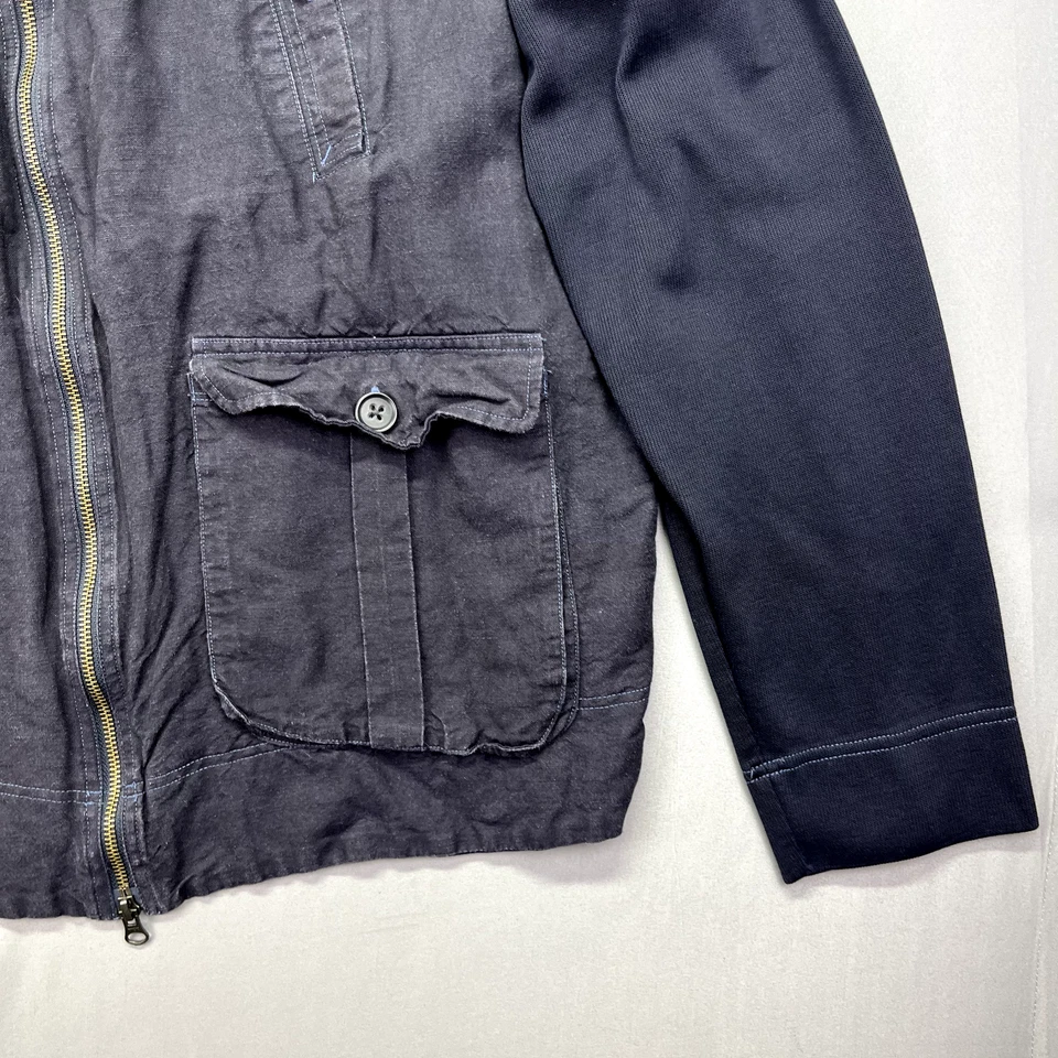 Banana Republic Jacket Mens Size XL Black Pocket Outdoors Zip Coat - Image 4 of 4