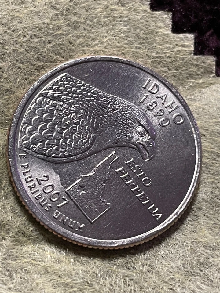 2007 P Idaho State Quarter Cent Coin From US Mint 25 Cents Esto Perpetua 1890 - Image 3 of 4