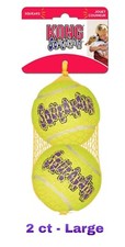 Kong SQUEAKAIR Dog Tennis Balls - 2 ct Large 3" Nonabrasive Squeaky Chew Toy
