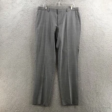 Hugo Boss Dress Pants Mens 40R (actual 39x32.5) Gray Mid Rise Flat Front Casual