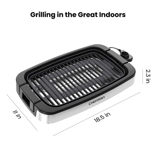 Smokeless Indoor Electric Grill, Adjustable Temperature Control, Dishwasher-Safe - Picture 9 of 10