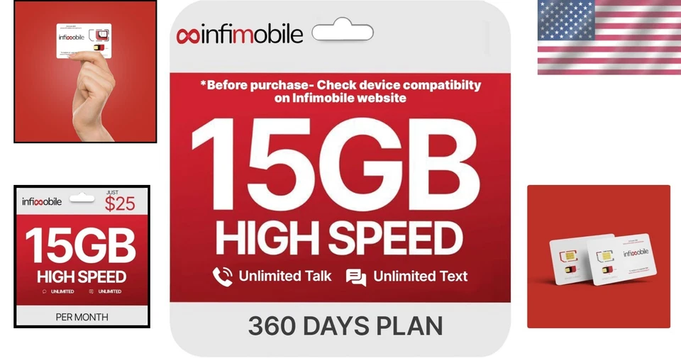 15GB High-Speed Data Prepaid Plan - $25/Month for 12 Months of Connectivity - Image 2 of 4
