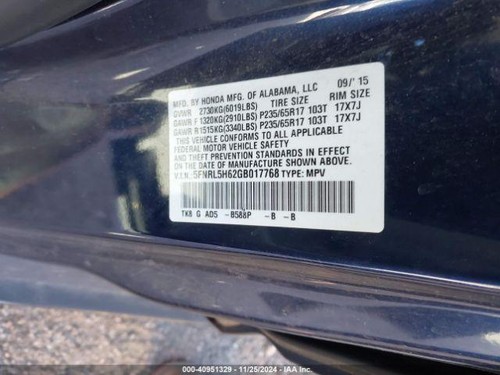 Used Brake Master Cylinder fits: 2016 Honda Odyssey Grade A - Picture 12 of 19
