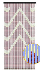 TENDE PER PORTA BRIXO ETNICHE ASIA in legno naturale con decoro