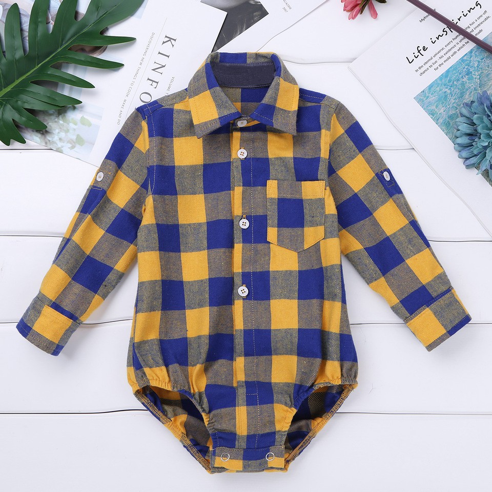 Baby Girl Boy Formal Clothes Set Plaid Jacket
