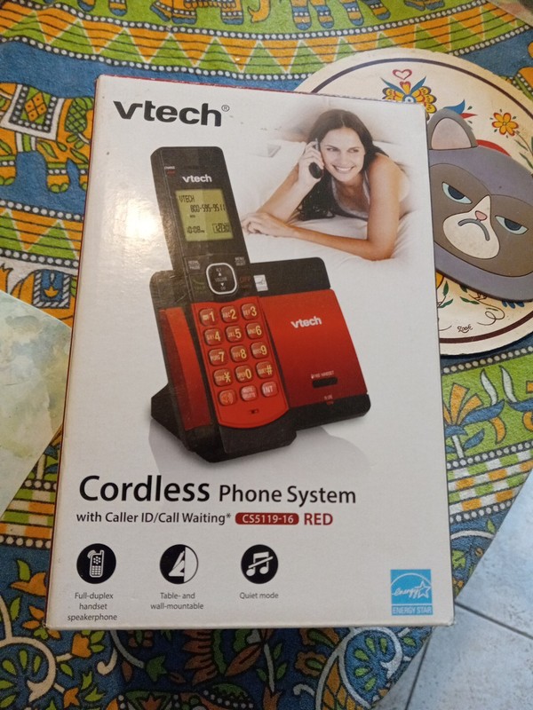 VTech - CS5119-16 DECT 6.0 Cordless Phone System - Red (PREOWN)NEEDS BATTERY 