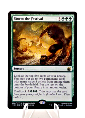 Storm the Festival 200/277- Innistrad: Midnight Hunt- Regular Rare MTG NM |  eBay