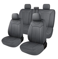 For Toyota Car Seat Covers Faux Leather Full Set 5 Seats Front Rear Protectors