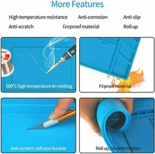 Phone Repair Magnetic Heat Insulation Silicone Pad Desk Work Mat / Repair Tool