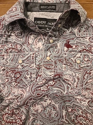 Cody James Baby Western Cowboy Apparel Paisley Outfit Pearl Snaps - 3-6 Months - Picture 4 of 11
