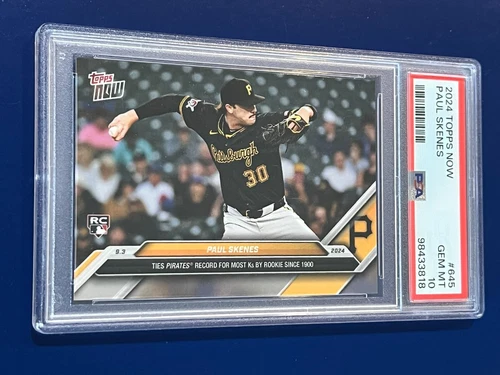 2024 Topps Now Paul Skenes #645 Rookie of the Year PSA GEM MINT 10**