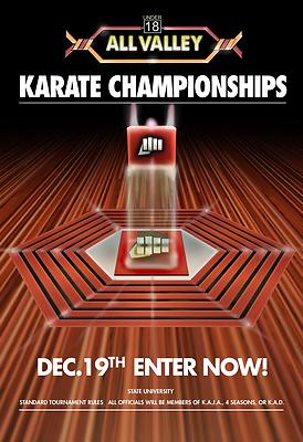 Karate Kid Tournament All Valley POSTER From 1984 Movie Cobra Kai Sweep the Leg