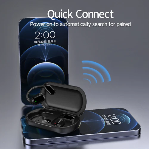 True Wireless Bone Conduction Headphones Bluetooth 5.3 Wireless Headset Earbuds - Picture 9 of 13
