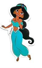 Disney Princesses Aladdin JASMINE Cartoon Water Resistant Sticker