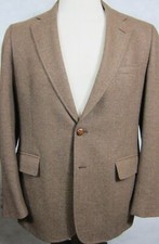 GORGEOUS Vintage Cricketeer Brown Herringbone Tweed Wool Sport Coat 42R