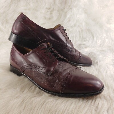 Alfani Brown Leather Cap-Toe Derby Alfani Men Cap Toe Derby Shoes Tan Leather Marshall SIZE 8M  main image 2