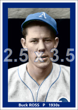 Buck Ross - c. 1930s Philadelphia Athletics - choose a style - colorized print