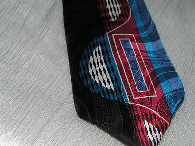 Estate Zylos George Machade Turquoise Blue Black & Red Half Circle & Rectangle 