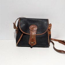 Dooney Bourke Vintage Classic Black and Brown Leather Women's Bag All Weather