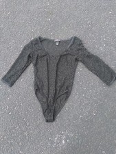 Victoria Secret Sheer Bodysuit Small Black