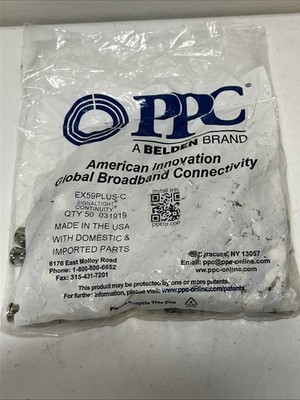PPC Belden EX59PLUS-C Cable Compression Connectors - Bag of 50