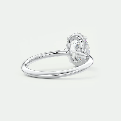 Diamond Engagement Ring 14k White Gold 2 Carat Oval Cut Certified IGI Lab Grown - Picture 5 of 11