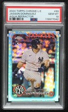 2024 Chrome Logofractor Edition Aqua Refractor /199 Jasson Dominguez PSA 10 11fq