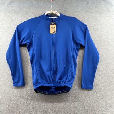 Borah NWT mens size m  titanium blue full zip pullover cycling jacket