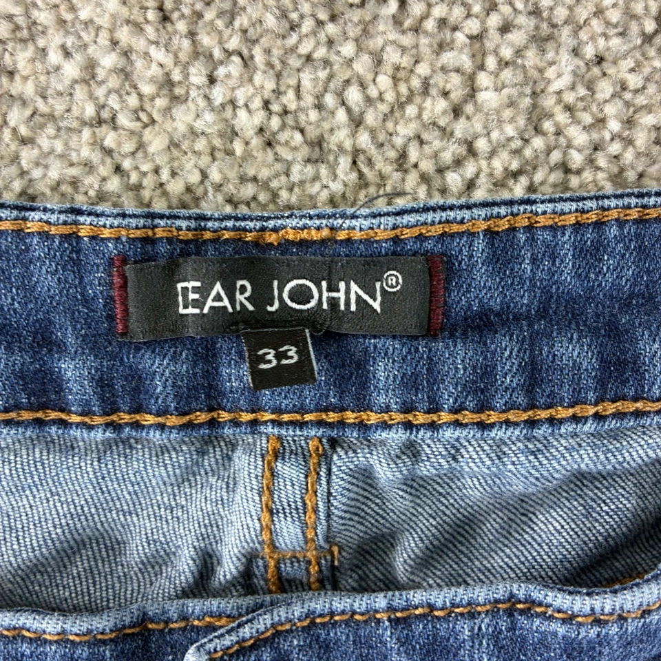 Pantalones cortos de mezclilla Dear John para mujer talla 33 azul Jean clásico americano cintura alta Foto 2 de 4