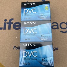 6-Pack Sony Premium DVC MiniDV Digital Video Cassette Tapes 60/90 Minutes NEW