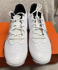 Nike Men Alpha Huarache 4 Keystone Baseball Cleat White/Black Size 12 DJ6524 101