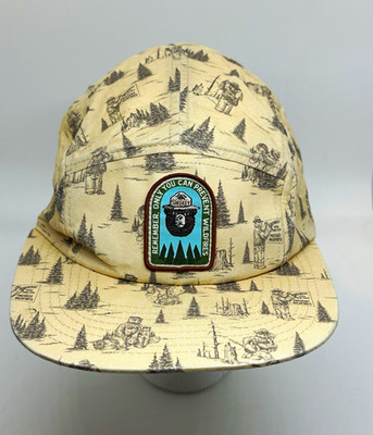 Smokey Bear Teton Gravity Research TGR 5 Panel Hat Wildfire Forest Camp Cap