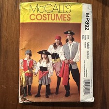 UNCUT McCall s Adult Pirate Costumes MP392 Small-X-Large