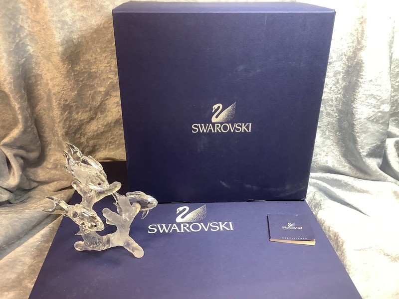 Swarovski Crystal School of Fish 7644000014 666355. Retired 2010. MIB+COA