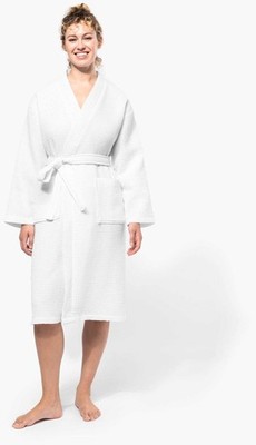 Damen Walkfrottier-Bademantel Waffelpiqué | Kariban | K122