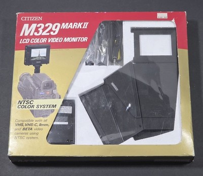 Vintage Citizen M329 Mark II 2.9'' LCD NTSC System Color Video Monitor viewfinder