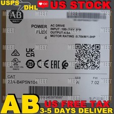 Allen-Bradley 22A-B4P5N104 Sealed PowerFlex 4 240V 3P 1HP AC Drive US Free Tax