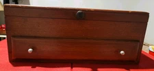 Vintage Eureka Silverware Chest Box Wood Large 19 x 13 x 7.5. Good Shape . 