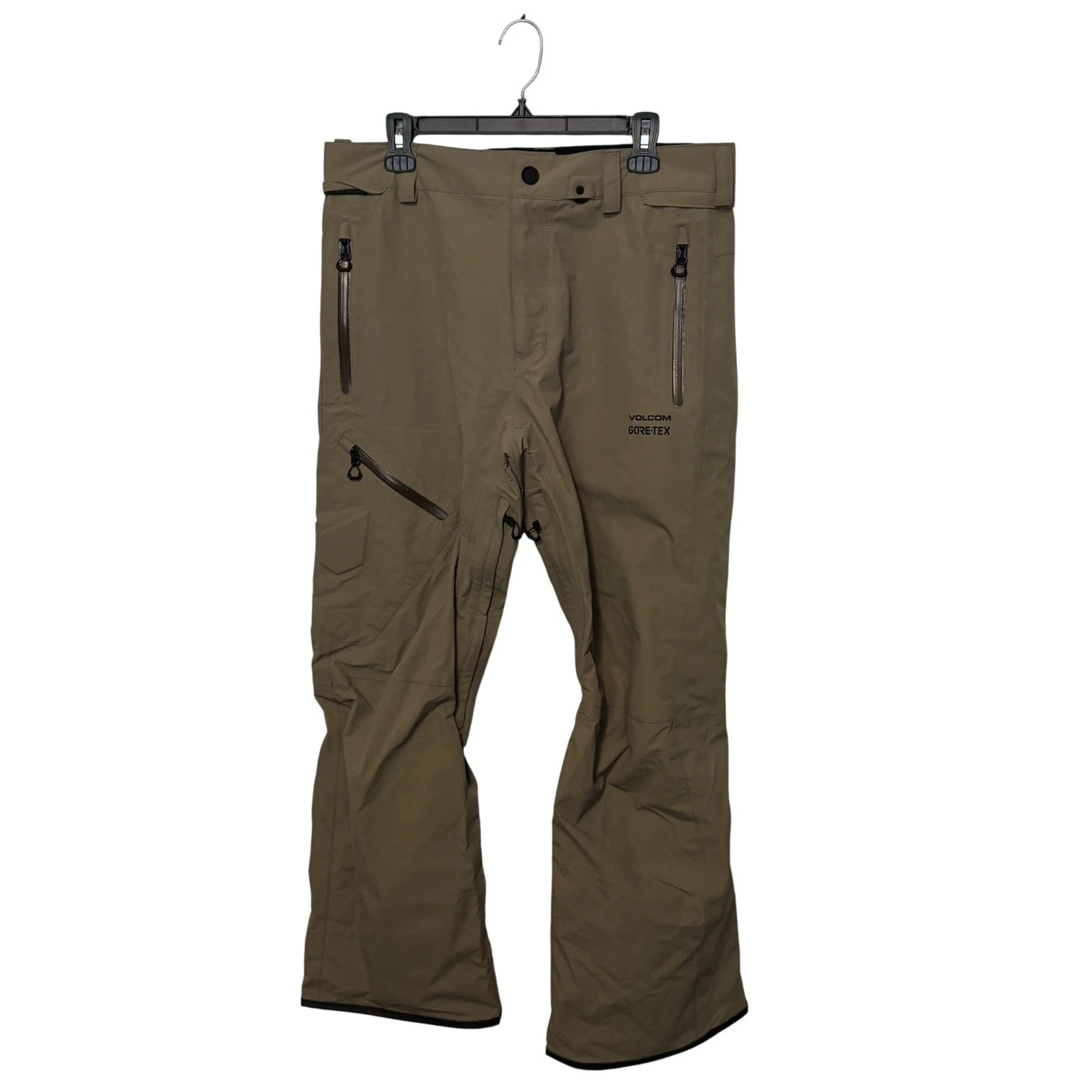 Volcom Gore-Tex Pants Mens Medium Khaki Tan Snow Ski Waterproof Articulated